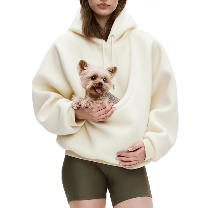 Hoodie with a pouch for small pets