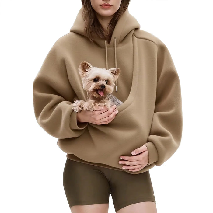 Hoodie with a pouch for small pets